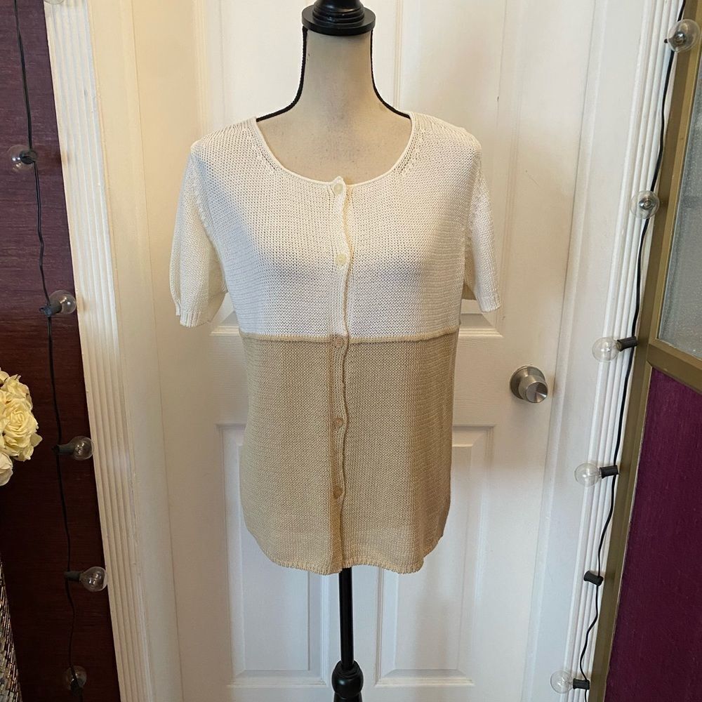 Maria Di Ripabianca short sleeve cardigan, size 14